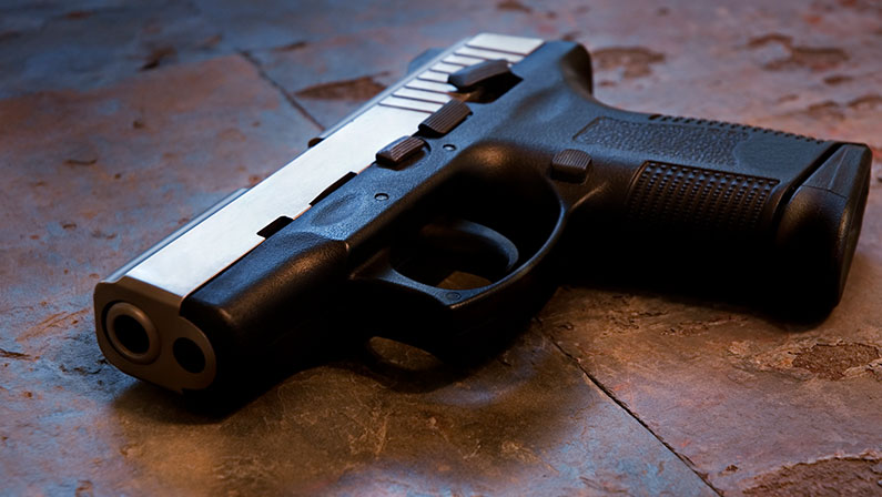 gun on the ground